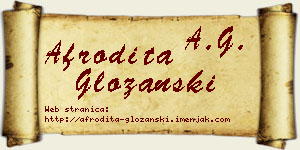 Afrodita Gložanski vizit kartica